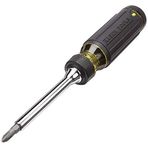 Klein Tools 32305 çok uçlu cırcır tornavida, 15'i 1 arada alet, yıldız, düz, kare, Torx ve kombi uçlar ve 1/4 inç lokma anahtar