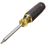 Klein Tools 32307 çok uçlu manipülasyon emniyetli tornavida, 27'si 1 arada torx, altıgen, tork ve İngiliz anahtarı uçları, 1/4 inç lokma anahtar tornavidası ile