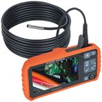 Klein Tools ET17 Borescope Muayene Kamerası, 6 LED Işık, IP67 Su Geçirmez, Yüksek Çözünürlüklü, USB-C 10 Ayak Esnek Yılan