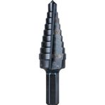 Klein Tools KTSB03 Kademeli Matkap Ucu - Yüksek Hız Çeliği - 2 Oluklu - Alüminyum Titanyum Nitrür Kaplama - 1/4"-3/4" Delik Boyutu