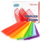 Kleintober Küçük Ekim Premium Hokkabazlık Bezleri I Renkli Şifon Bezler I 5 Oyun Talimatları ile Dans Havluları I İç Mekan ve Dış Mekan İçin Oyun I Duyusal Oyuncaklar Havlu Oynuyorum I