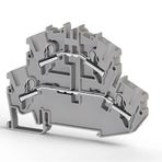 Klemsan 307579 4 mm Gri 1 Giriş 1 Çıkış İki Katlı Klemens
