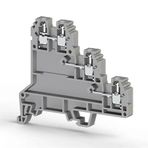 Klemsan 324409 PUK 3S 2.5 mm Üç Katlı Gri Vidalı Klemens
