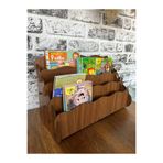 KLES Montessori Çocuk Kitaplığı 4 Raflı Ahşap A Çocuk Odası Kitaplık Masaüstü Mini Kitaplık