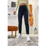 Kleshus Ganikus Kadın Siyah Mom Jean Yüksek Bel Jean %100 Natural Pamuk