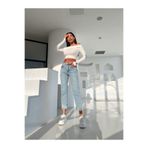 kleshus Kar Yıkama Yüksek Bel Likralı Kısa Paça Bilek Model Pantolon Jeans