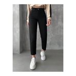 kleshus Likralı Kadın Mom Siyah Fit - Yüksek Belli Rahat Jean Pantolon-4