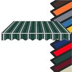 KLGFBDC 12x10FT Manuel Geri Çekilebilir Tente - Güverte Balkon Pencere ve Kapı için Su Geçirmez Veranda Güneşlik Kanopisi - Gri ve Kırmızı Dış Mekan Barınağı (Beyaz Yeşil 13 x 10 ft de mevcuttur)