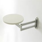 KLGFBDC 24/30 cm Yerden Tasarruflu Yuvarlak Katlanır Sehpa, Ayarlanabilir, Yüzen Masa, Küçük Alanlar İçin Çok Fonksiyonlu Komodin Sehpası (Siyah 24 cm)