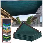 KLGFBDC %90 UV Korumalı Gölge Bezi Ağır Hizmet Tipi HDPE Balkon Pergola Havuz, Bahçe Sera Tavuk Kümesi Kamp için (Koyu Yeşil 9 x 16 m)