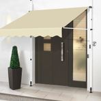 KLGFBDC Ayarlanabilir teras çatısı – Bağımsız kapı, manivela ile çalışan balkon çatısı, bahçe için, UV koruması, hava koşullarına dayanıklı, kolay montaj