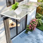 KLGFBDC Balkon Kapısı Pencere ve Veranda için Dış Mekan Polikarbonat Gölgelik, UV Koruması, Yağmur ve Kar Kalkanı (40x330 cm, 16x130) Tente Tüm Hava Koşulları İçin
