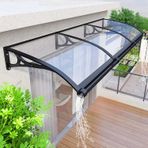 KLGFBDC Dış Mekan Balkon Tente Şeffaf Polikarbonat Kapılar ve Bahçe Barınağı için, Ön Kapı için, 31 x 197 inç (80 x 500 cm) Hava Koşullarına Karşı Koruma