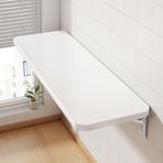 KLGFBDC Duvar Katlanır Masa Yer Tasarrufu - Küçük Alanlar için Kapaklı, Mutfak, Ofis, Balkon, Oturma Odası, Yatak Odası için İdeal - Beyaz 40 x 60 cm