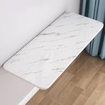 KLGFBDC Duvara Monte Katlanır Masa 40"x20" Taşınabilir Yüzer Mutfak Masası Yerden Tasarruflu Çalışma Tezgahı Modern Beyaz Taş Ofis Masası (80x40 cm/32x16 inç)