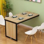 KLGFBDC Duvara Monte Katlanır Masa - Küçük Alanlar için Yer Tasarruflu Damla Yaprak Tezgahı Yazma ve Yemek için Katlanabilir Bar Masası (Ceviz 90x50 cm/35,4x19,7 inç)