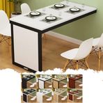 KLGFBDC Ev, Ofis ve Mutfak için Duvara Monte Katlanır Masa, Katlanır Tabla, Kompakt ve Yerden Tasarruf Sağlar, 80 x 50 cm (Beyaz) - Küçük Alanlar ve Çok Amaçlı İçin İdeal