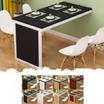 KLGFBDC Ev ofisi ve mutfak için katlanabilir duvar masası, küçük odalar için kompakt katlanır masa, siyah, 120 x 50 cm (47,2 x 19,7 inç) – yer tasarrufu sağlayan çözüm