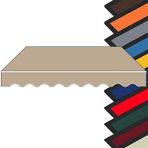 KLGFBDC Geri Çekilebilir Tente Manuel 12 x 10 ft – Su geçirmez veranda, kapılar, balkonlar, pencere ve bahçeler için güneşlik, gri ve kırmızı (Kaki 13 x 10 ft/400 x 300 cm)