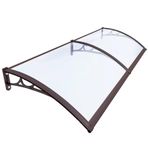 KLGFBDC Giriş için Kapı Gölgelik Tente Su Geçirmez Sundurma Örtüsü Boyutları 60-200 cm Ön Kapı Tepegöz Koruma Ev Giriş Yolu için (60 cm x 360 cm)