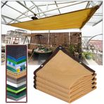 KLGFBDC Gölge mumu, %90 güneş koruması sunan, ağır ağ, bahçe şemsiyesi, araba kılıfı, bitki koruması, sera, tavuk kümesi, sarı, 3 x 14 m