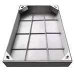KLGFBDC Görünmez 304 Paslanmaz Çelik Çerçeveli, İç ve Dış Mekan Kullanımı için Köşeli Muayene Kokpit Kapağı (60 x 80 cm)
