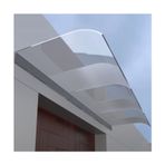 KLGFBDC Görünmez Ön Kapı Tentesi Dış Mekan Pencere Tentesi, UV Dayanıklı Polikarbonat Gölgelik Örtüsü, Balkon ve Pergola için Yağmur ve Kar Koruma Gölgeliği 40x280 cm (15,7x110,2 inç)