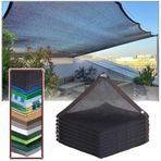 KLGFBDC Güneş tentesi, halkalı güneşlik, %90 UV koruması, bahçe, araba ve bitki örtüsü, sera ve tavuk kümesi için örtü, siyah, 8 x 14 m (12 bağlantı noktası)
