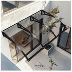 KLGFBDC Kapı ve pencere güneşliği, alüminyum destekli, UV ve yağmur koruması, balkon ve girişler için ideal