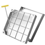 KLGFBDC Kare Muayene Kokpit Kapağı, Kaymaz 304 Paslanmaz Çelik Çerçeve, Dayanıklı Metal Muayene Kapağı, İç ve Dış Mekan Kullanımı için (55 x 55 cm/22 x 22 cm