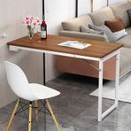 KLGFBDC Katlanabilir duvara monte damla yapraklı masa, yerden tasarruf sağlayan yüzen masa, ev, ofis, yatak odası, oturma odası için, çok yönlü bilgisayar masası, kompakt ve şık tasarım