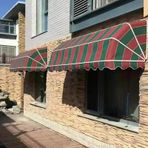 KLGFBDC Katlanabilir Fransız Eğimli Tente - Su Geçirmez Polyester Kapı Kanopisi Veranda, Balkon ve Kafe için, Katlanabilir Güneş ve Yağmur Koruma Tentesi, Ev ve Dış Mekan için