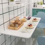 KLGFBDC Katlanır Duvar Masası Yer tasarrufu – 60 x 40 cm, Beyaz, Yemek ve bilgisayar için küçük ev ofisleri ve küçük alanlar için