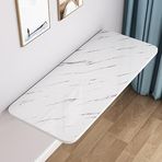 KLGFBDC Katlanır Duvar Masası – Zarif tasarım, yerden tasarruf sağlayan beyaz taştan (60 x 20 cm) balkon, yatak odası, mutfak ve banyo için – ev ofis için çok yönlü çözüm