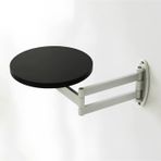 KLGFBDC Kompakt 30 cm Duvara Monte Yuvarlak Masa Katlanır Ayarlanabilir Komodin Küçük Alanlar için Yüzer Masa, Yer Tasarruflu Çok Fonksiyonlu Masa (Siyah)