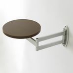 KLGFBDC Kompakt Katlanır Duvara Monte Yuvarlak Masa 24/30 cm Çok Fonksiyonlu Komodin Ayarlanabilir Yer Tasarruflu Küçük Alanlar için Yüzer Masa (Kahverengi 24 cm)