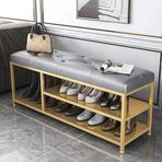 KLGFBDC Lüks Giriş Tezgahı Çizme Rafı, Dolgulu Ayakkabı Tezgahı, Modern Ayakkabı Bankı, Giriş Ayakkabı Düzenleyici (Boyut: 120 x 35 x 45 cm (47