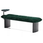 KLGFBDC Modern ayakkabı bankı ve ayak taburesi, dolgulu yan sehpa, giriş alanı, oturma odası, yatak odası için, şık yeşil saklama çözümü (80 x 43 x 45 cm)