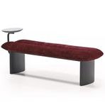 KLGFBDC Modern Ayakkabı Bankı ve Küçük Sehpalı Dolgulu Osmanlı Puf, Giriş ve Oturma Odası Mobilyaları, Yatak Başlığında Zarif Depolama (Rosso 120 x 43 x 45 cm)