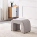 KLGFBDC Modern minimalist dolgulu ayakkabı ve puflar, suni koyun postu kaplamasıyla – Giriş, oturma odası ve koridor için şık gri kavisli ayak desteği (60 x 40 x 43 c