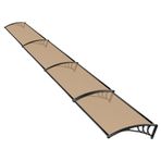 KLGFBDC Ön Kapı, Veranda ve Balkon için Sabit Metal Tente - Kolay Kurulum - Dayanıklı Dış Mekan Güneş Koruması (80 x 400 cm / 31,5 x 157,5 inç)