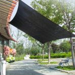 KLGFBDC Siyah %70 Gölge Bezi Halkalı Güneşlik Yelken Dayanıklı Güneş Kremi Gölge Ağı, Bahçe, Veranda, Sera için, UV Dirençli, Bitkiler için Ağ Tarp 5 x 15 m (16,4 x 49,2 ft)