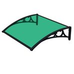 KLGFBDC Teras ve bahçe için UV korumalı tente, giriş kapısı ve pencere için uygundur, metal tutuculu ve drenaj sistemli, su geçirmez, yeşil, 60 cm çap, bahçe ve balkon için ideal