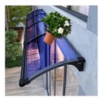 KLGFBDC UV ve yağmur koruması, kapı kanopisi, sağlam polikarbonat kılıf, hava koşullarına dayanıklı, alüminyum destek drenaj lavabosu, 65 x 180 cm, dış mekan tente, ev girişi için