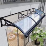 KLGFBDC Veranda kapısı pencere tentesi, UV yağmur kar koruması, ayrı drenajlı, şeffaf 60 x 80 cm, dış mekan güneşliği ve barınağı için