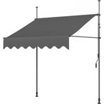 KLGFBDC Yedek Tente Kumaş Pencere Kapı Güneşlik Barınak Yedek Kanvas Geri Çekilebilir Tente Yedek Üst Kapak Güneşlik Gölgelik Bezi Avlu Mağaza Balkon için (Gri 4 x 2 m/13,5 x 6,5 ft)