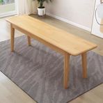KLGFBDC Yemek odası bankı, yatak odası, giriş bankı, kır evi yatak bankı, ahşap, yemek odası, oturma odası, koridor için uzun ayakkabı depolama bankı (Sarı, 80 cm/31,5 inç)