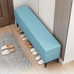 KLGFBDC Zarif Koyu Mavi Ayakkabı Sehpası - Yatak odası veya giriş için bölmeli geniş depolama alanı 130 x 40 x 43 cm Mobilya Girişteki veya Koridorda Ayakkabı Düzenlemek için İdeal