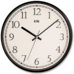 Klik Slim Plastik Kasa Siyah Renkli 30.5 cm Çaplı Modern Sessiz Saniye Mekanizmalı Duvar Saati