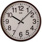 Klik Venüs Plastik Kasa Kahverengii Renkli 27 cm Çaplı Modern Sessiz Saniye Mekanizmalı Duvar Saati